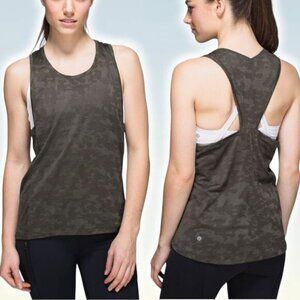 LULULEMON Run For Days Tank Deep Camo Sz 4